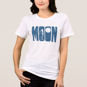 Mondwolf-Halloween-Linolschnitt-Design Tri-Blend Shirt