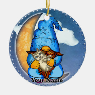 Mondzwerg Keramik Ornament