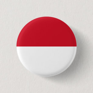 Monégasque Flag, Flagge Monaco Button