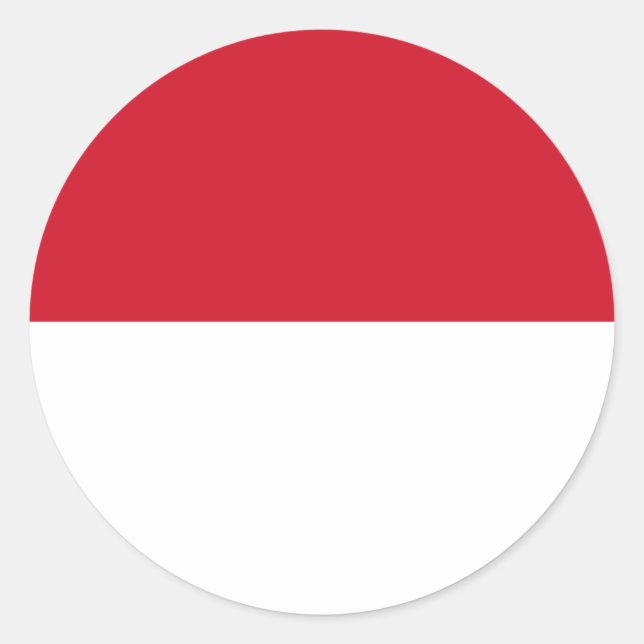 Monégasque Flag, Flagge Monaco Runder Aufkleber (Vorderseite)