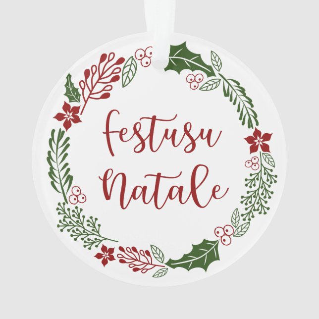 Monégasque Merry Christmas Wreath, Festusu Natale (dos)