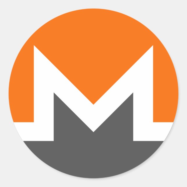Monero Cryptowährungs-Round-Sticker Runder Aufkleber (Vorderseite)