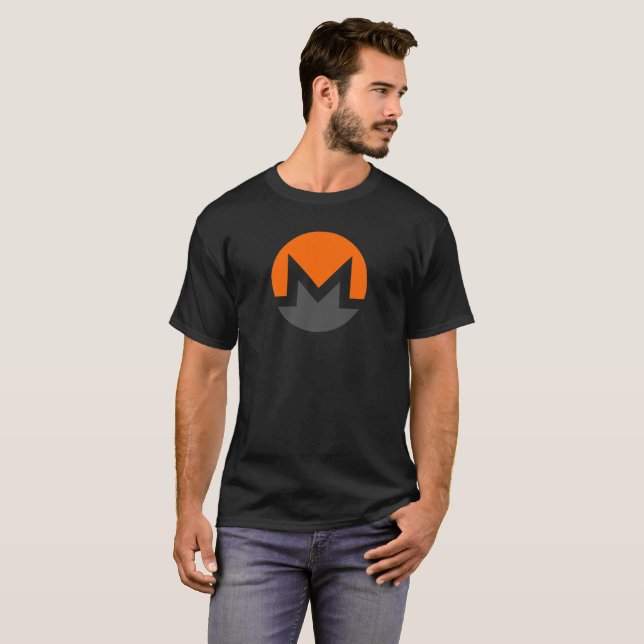 Monero Logo Symbol Kryptowährung Coin T - Shirt (Vorne ganz)