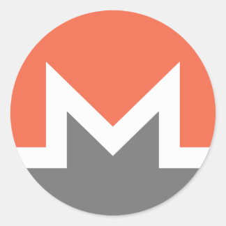 Monero (xmr) runder aufkleber