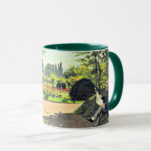 Monet - Adolphe Monet beim Lesen im Garten Tasse