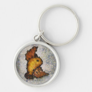 Monet-Ähnliche Vogel-Malerei Frida Kahlos Schlüsselanhänger