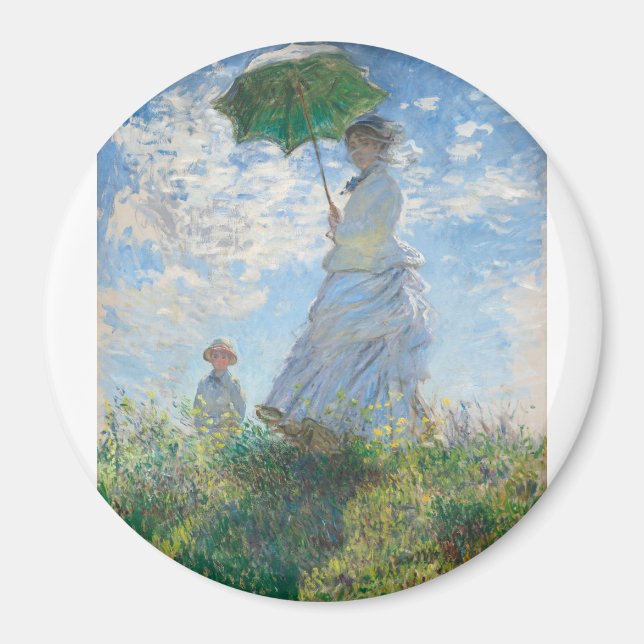 Monet and Her Son by Claude Monet Magnet (Vorne)