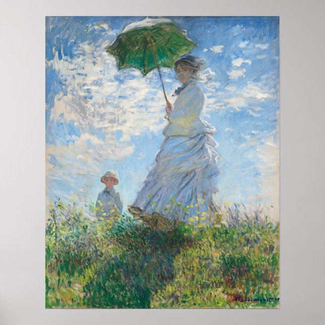 Monet and Her Son by Claude Monet Poster (Vorne)