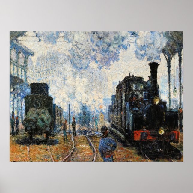 Monet - Ankunft des Zuges der Normandie, Poster (Vorne)