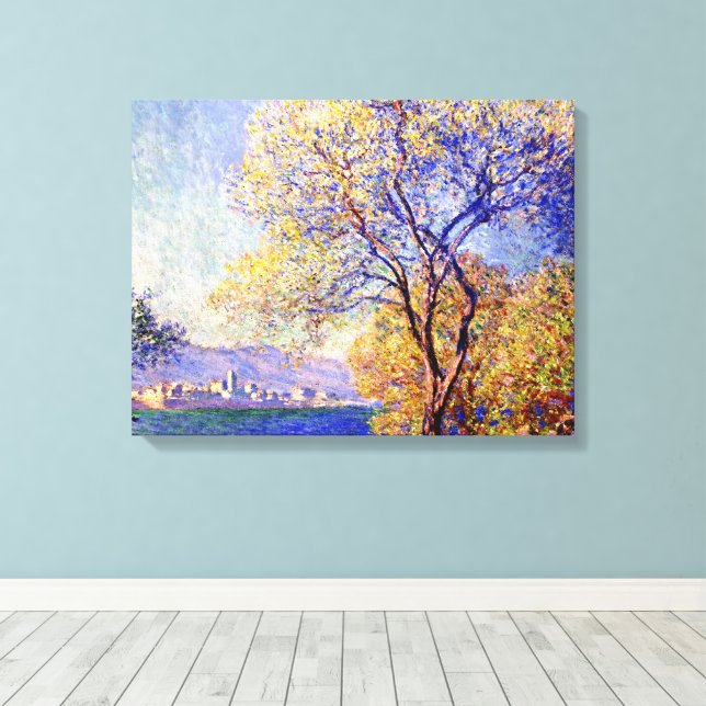 Monet - Antibes aus den Salis Gardens gesehen, Leinwanddruck (Insitu (Holzboden))