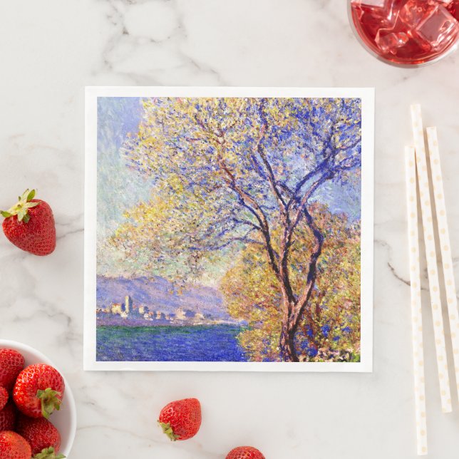 Monet - Antibes aus den Salis Gardens gesehen, Serviette (Beispiel)
