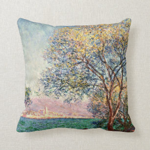 Monet: Antibes in der Morgenkunst Kissen