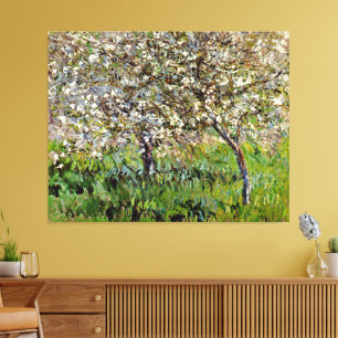 Monet - Apfelbäume in Blüte Leinwanddruck