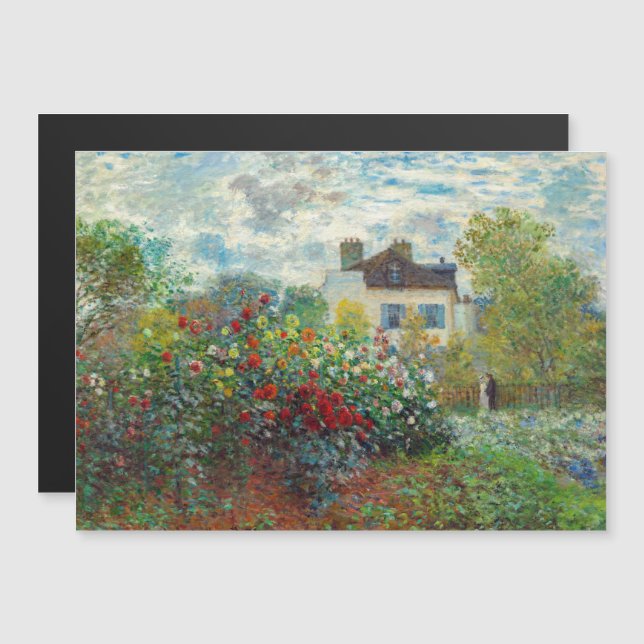 Monet - Artist's Garden Argenteuil Magnetkarte (Vorne/Hinten)