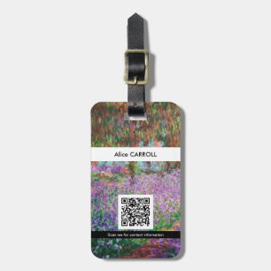 Monet - Artist's Garden at Giverny - QR Code Gepäckanhänger