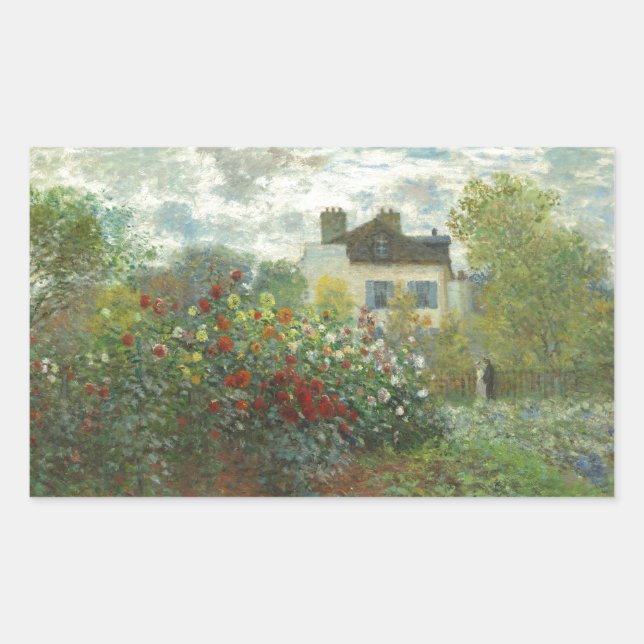 Monet Artists Garden in Argentinien Rechteckiger Aufkleber (Vorderseite)
