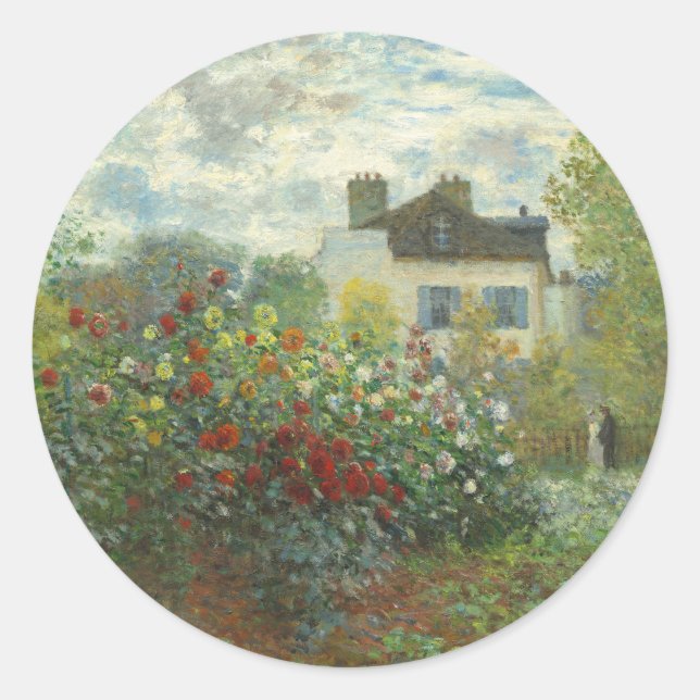 Monet Artists Garden in Argentinien Runder Aufkleber (Vorderseite)