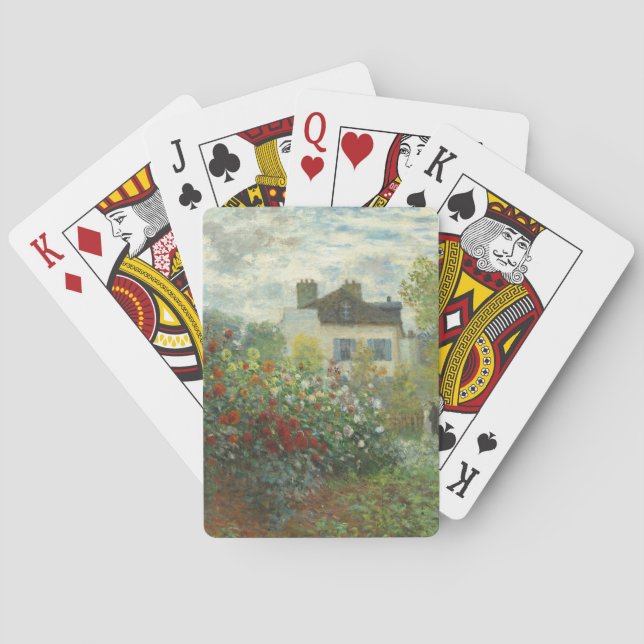 Monet Artists Garden in Argentinien Spielkarten (Rückseite)