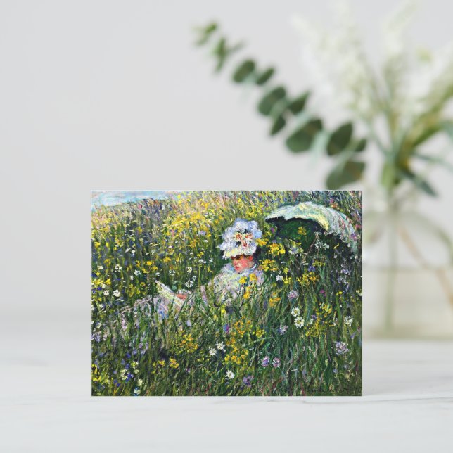 Monet - Auf der Wiese Postkarte (Stehend Vorderseite)