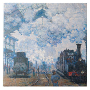 Monet - Bahnhof Saint-Lazare, Ankunft des Zuges Fliese