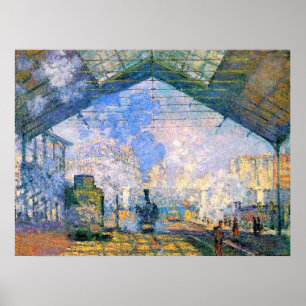 Monet - Bahnhof Saint-Lazare Poster
