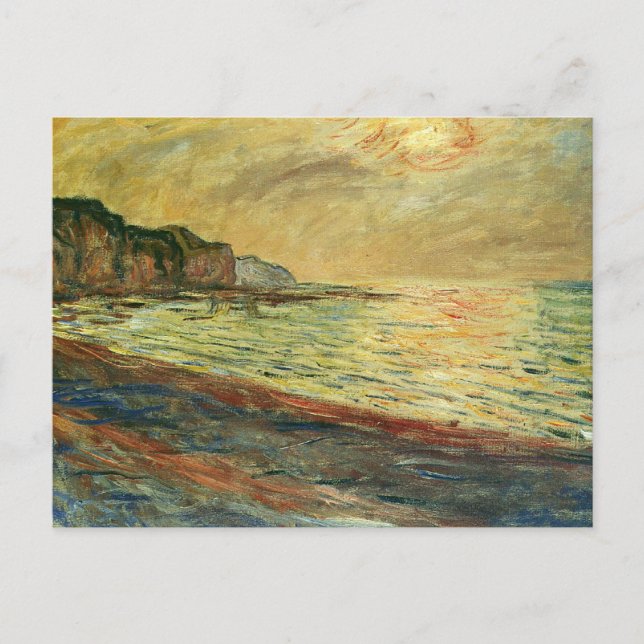 Monet Beach in Pourville Postkarte (Vorderseite)