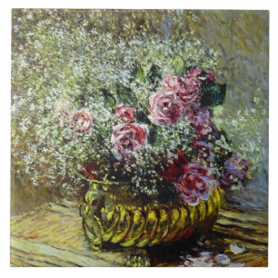 Monet - Blume in einem Topf Fliese