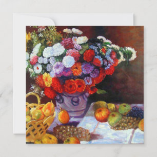 Monet Blume und Obst Einladung