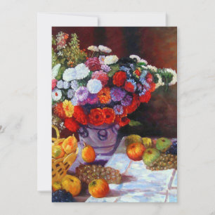 Monet Blume und Obst Einladung