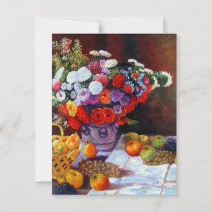 Monet Blume und Obst Einladung