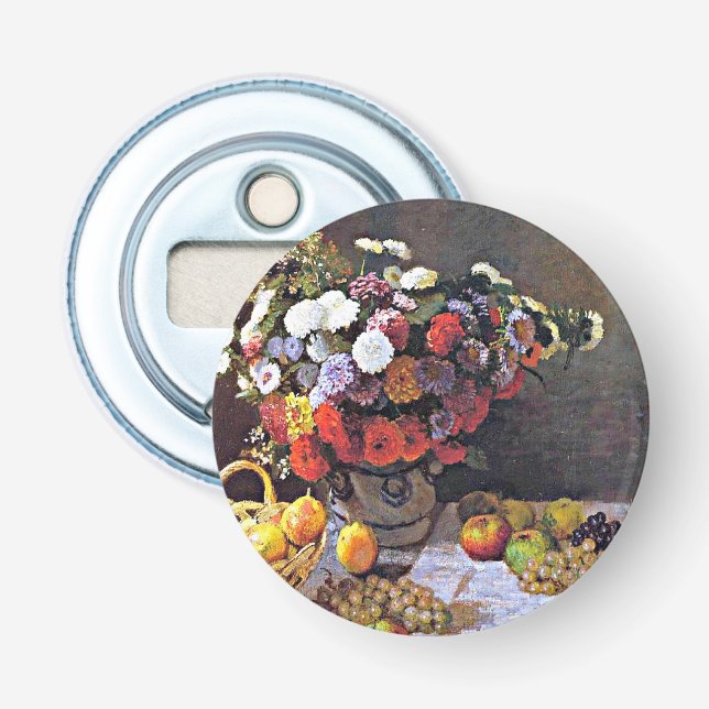 Monet - Blume und Obst Flaschenöffner (Vorderseite)