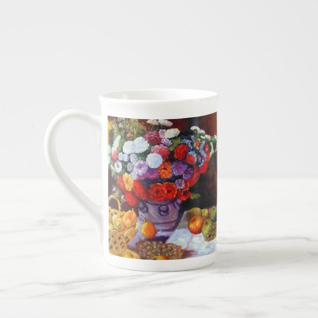 Monet Blume und Obst Prozellantasse (Links)