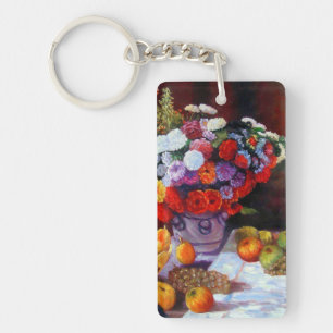 Monet Blume und Obst Schlüsselanhänger