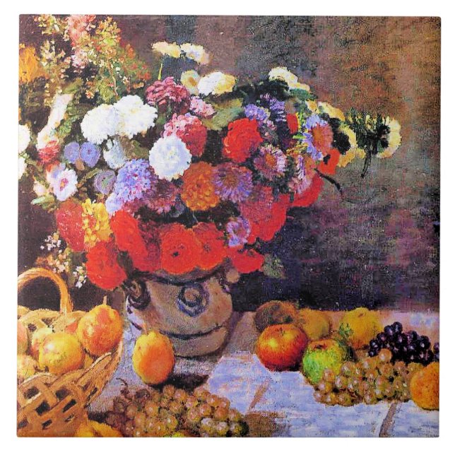 Monet - Blumen und Früchte Fliese (Vorderseite)