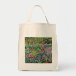 monet Blumen Vintag d-Iris-Garten-an-giverny Tragetasche