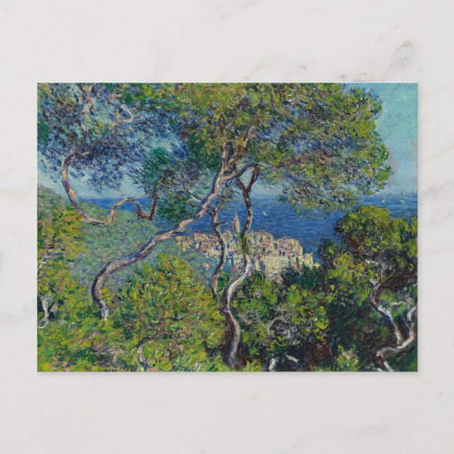 Monet Bordighera Italien Landschaftsmalerei Postkarte (Vorderseite)