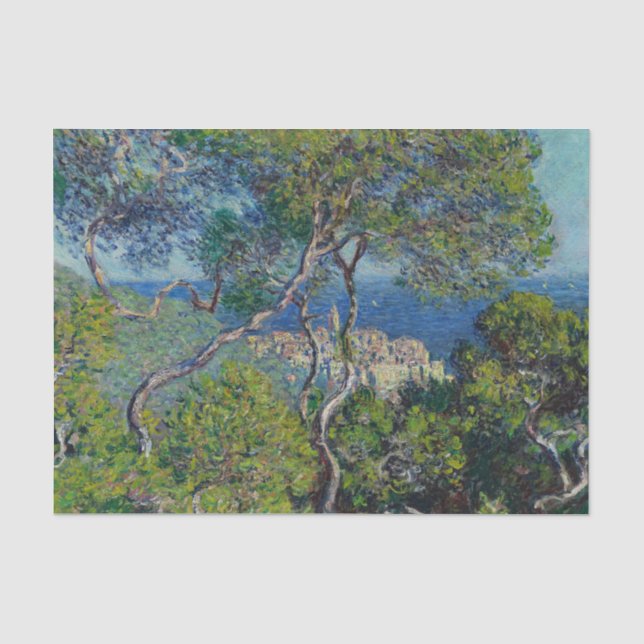 Monet Bordighera Italien Landschaftsmalerei Seidenpapier (Vorderseite)