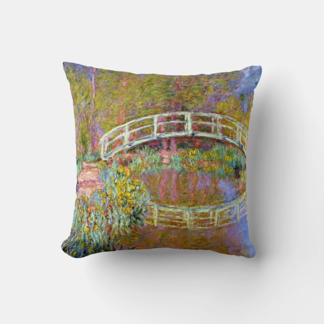 Monet - Brücke im Monet's Garden Kissen (Vorderseite)
