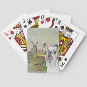 Monet Champ Tulipes und der Extravagante Llama Spielkarten