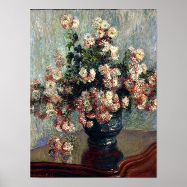 Monet Chrysanthema Print Poster (Vorne)