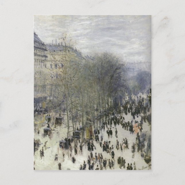 Monet, Claude Boulevard des Capucines 1873 Techniq Postkarte (Vorderseite)