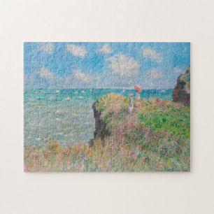 Monet Cliff Walk bei Pourvil Impressionist Malerei