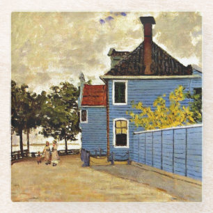 Monet - Das blaue Haus in Zaandam Glasuntersetzer