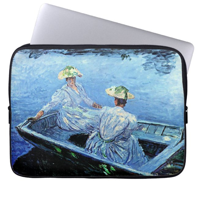 Monet - Das Blue Row-Boot Laptopschutzhülle (Vorderseite)