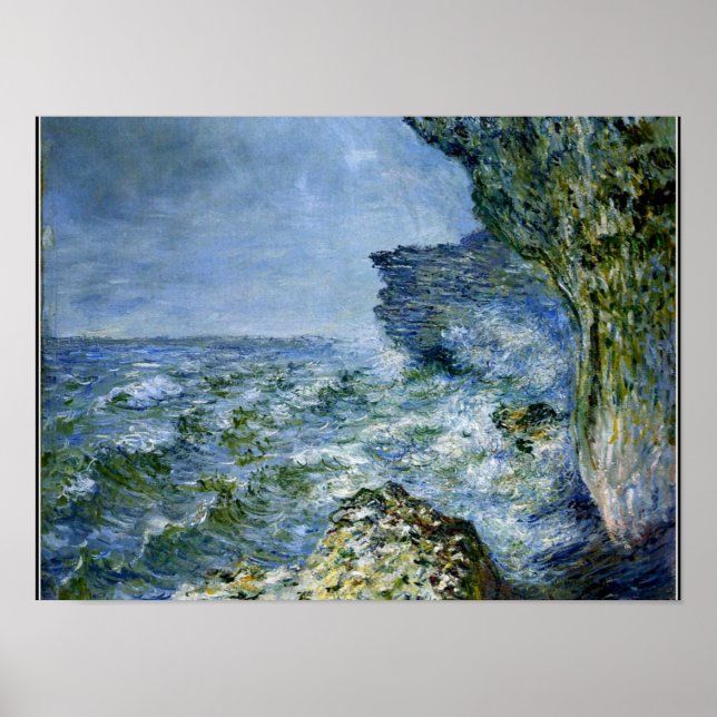Monet - Das Meer am Fecamp, Kunstwerke des Impress Poster (Vorne)