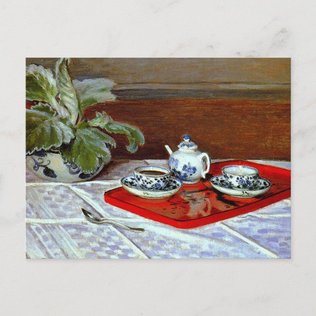 Monet: Das Tea-Set, Postkarte (Vorderseite)