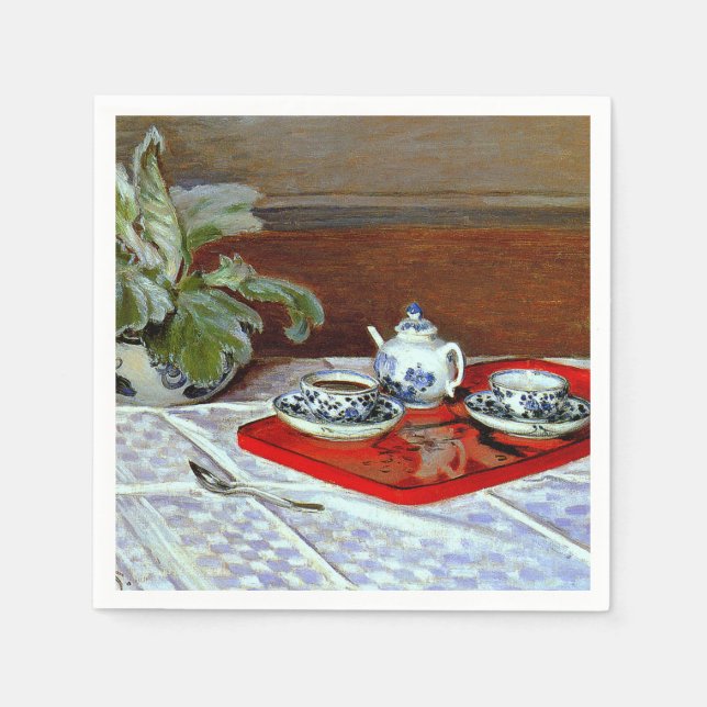 Monet: Das Teeservice, Serviette (Vorderseite)