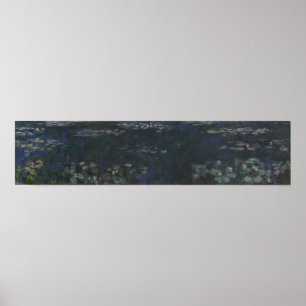 Monet - Das Wasser lockt grüne Reflektionen Poster