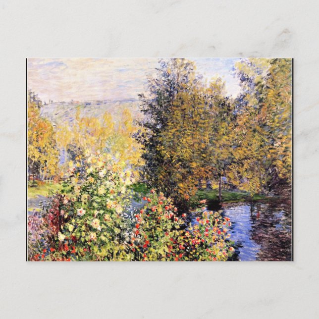 Monet - Der Garten von Hoschede am Montgeron Postkarte (Vorderseite)