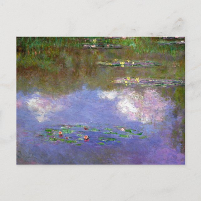 Monet - Der Irisgarten in Giverny Postkarte (Vorderseite)
